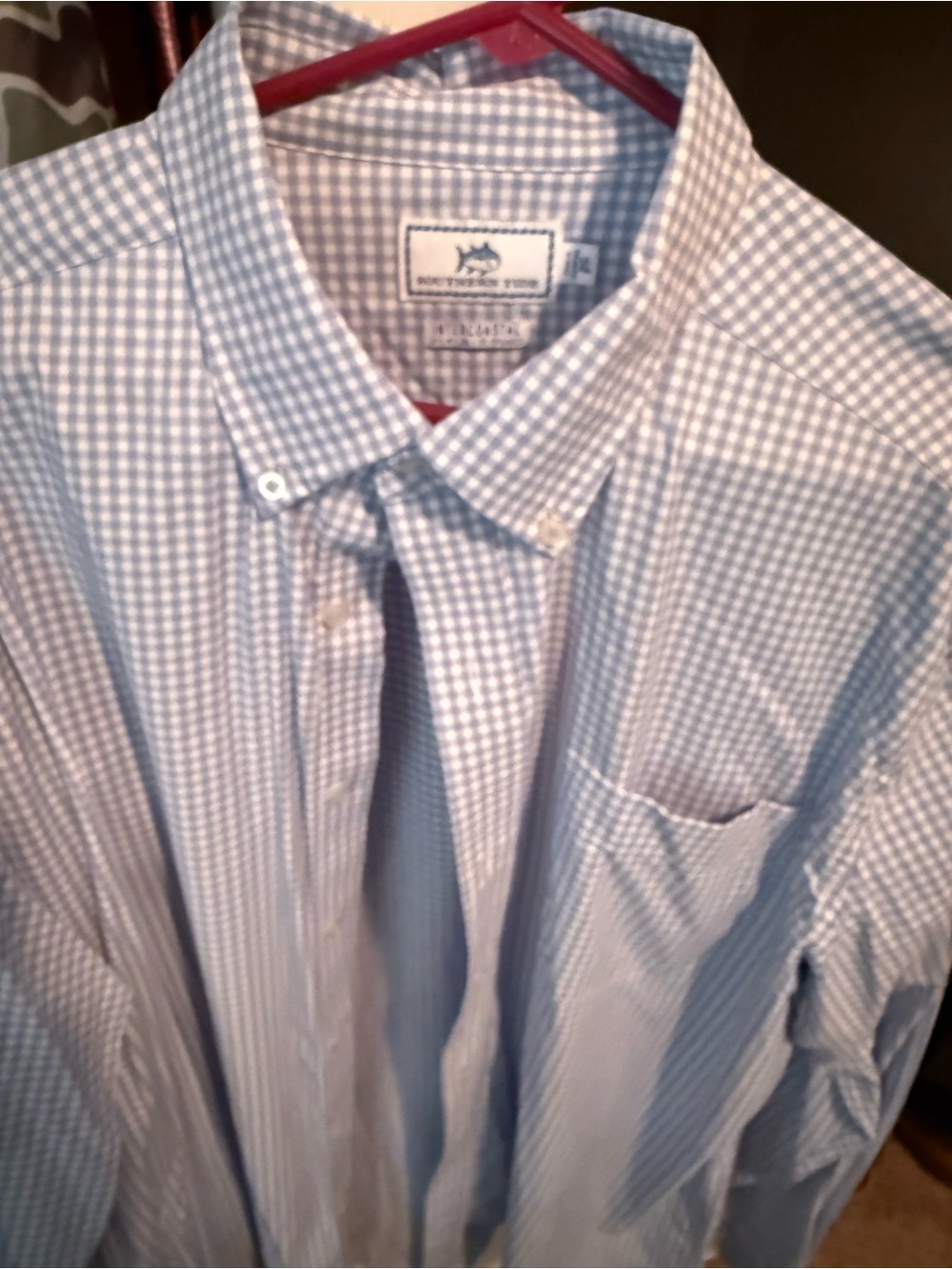 Vineyard Vines Light Blue Gingham Button-Down Shirt